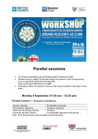 Parallel Sessions