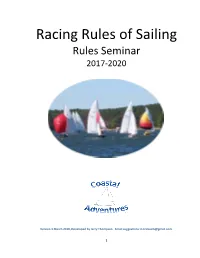 Racing Rules of Sailing Rules Seminar 2017-2020