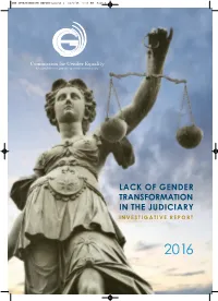 Lack of Transformation in Judiciary Investigative Report (2016) By