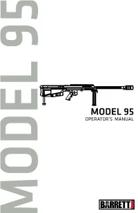Model 95 Operator’S Manual Model 95 Table of Contents