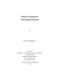 Object Cloning for Ownership Systems