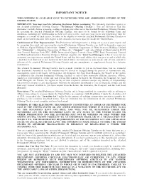 Preliminary Offering Circular