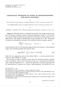 Variational Problems on Flows of Diffeomorphisms for Image Matching