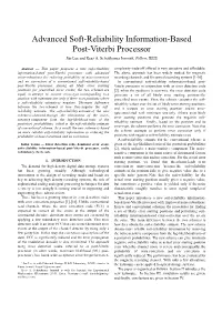 Advanced Soft-Reliability Information-Based Post-Viterbi Processor Jun Lee and Kees A