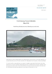 Forth Estuary Forum E-Bulletin May 2016