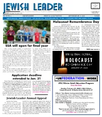 Holocaust Remembrance Day SSA Will Open for Final Year