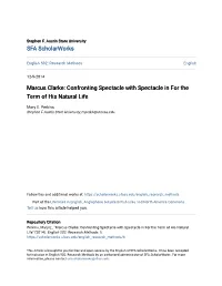 Marcus Clarke: Confronting Spectacle with Spectacle in for the Term of His Natural Life