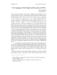 The Campaigns of the Prophet and Execution of Pows Atiq Ur Rahman* Zia Ur Rahman**