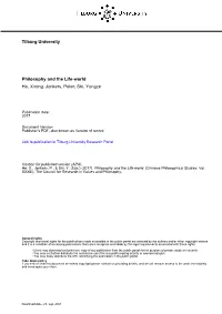 Tilburg University Philosophy and the Life-World He, Xirong; Jonkers, Peter