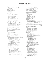 Alphabetical Index