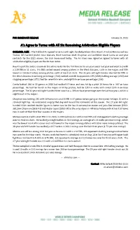 A's Agree to Terms with All Six Remaining Arbitration Eligible Players