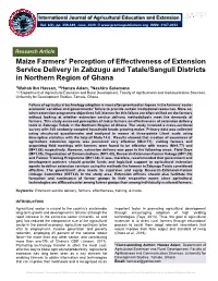 Maize Farmers' Perception of Effectiveness of Extension Service