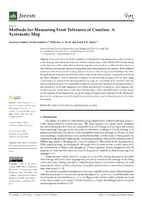 Methods for Measuring Frost Tolerance of Conifers: a Systematic Map