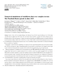 Numerical Simulations of Windblown Dust Over Complex Terrain: the Fiambalá Basin Episode in June 2015 Leonardo A