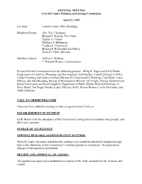 OFFICIAL MINUTES Carroll County Planning and Zoning Commission