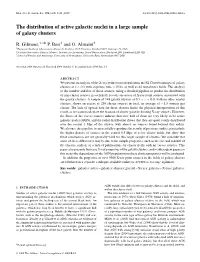 The Distribution of Active Galactic Nuclei in a Large Sample of Galaxy Clusters