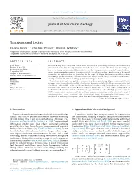 Transtensional Folding