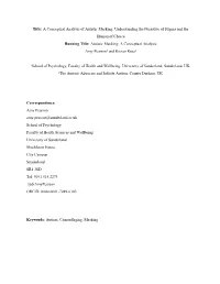 A Conceptual Analysis of Autistic Masking
