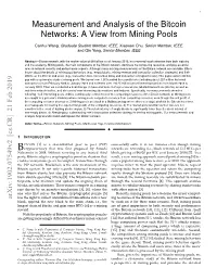 A View from Mining Pools