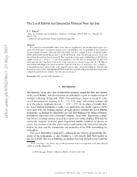 Arxiv:Astro-Ph/0702596V3 25 May 2007 Nieo H Eishr,I N Lulti O Est IS Towa Density Direction Low Upwind an a Has in Fluff Cloudlet Local the One Fluff