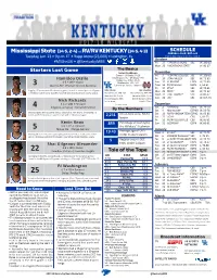 At RV/RV KENTUCKY(14-5, 4-3)