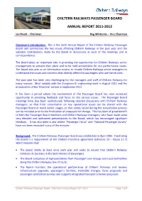 Chiltern Railways Passenger Board Annual Report 2011