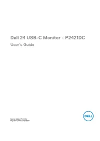 Dell 24 USB-C Monitor - P2421DC User’S Guide