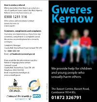 Gweres Kernow on Kernow 01872 326791