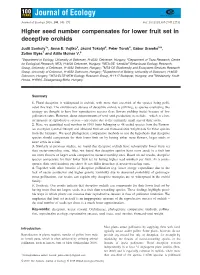 Higher Seed Number Compensates for Lower Fruit Set in Deceptive Orchids