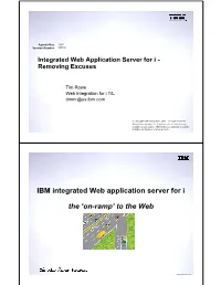 IBM Integrated Web Application Server for I