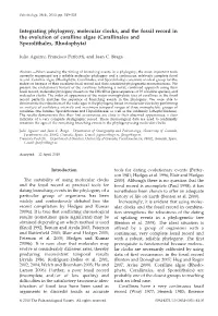Integrating Phylogeny, Molecular Clocks, and the Fossil Record in the Evolution of Coralline Algae (Corallinales and Sporolithales, Rhodophyta)