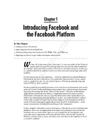 Introducing Facebook and the Facebook Platform