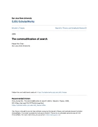 The Commodification of Search