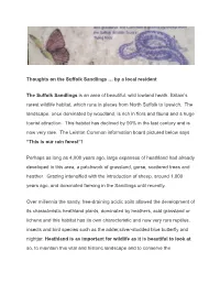 Thoughts on the Suffolk Sandlings … by a Local Resident