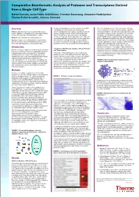 Comparative Bioinformatic Analysis of Proteome and Transcriptome