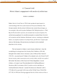 Robert Adam's Engagement with Medieval Architecture
