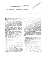 17. a Working List of Meteor Streams