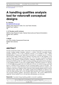 A Handling Qualities Analysis Tool for Rotorcraft Conceptual Designs