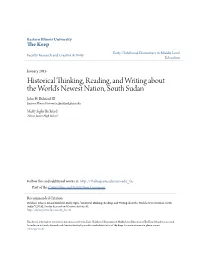 Historical Thinking, Reading, and Writing About the World's Newest