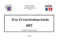 K to 12 Curriculum Guide