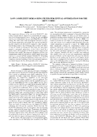 Low Complexity Deblocking Filter Perceptual Optimization for the Hevc Codec