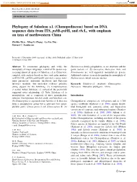 Phylogeny of Salsoleae Sl (Chenopodiaceae)