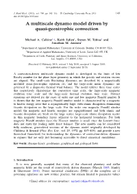 A Multiscale Dynamo Model Driven by Quasi-Geostrophic Convection