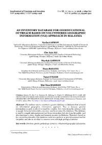 An Inventory Database for Geoeducational Outreach Based on Volunteered Geographic Information (Vgi) Approach in Malaysia