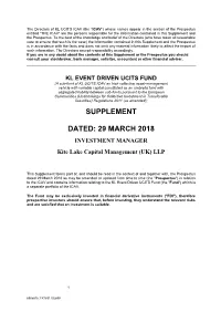 KL Event Driven UCITS Fund
