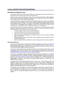 Local Context and Site Description