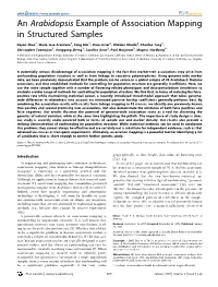 An Arabidopsis Example of Association Mapping in Structured Samples