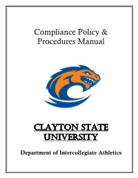 Compliance Policy & Procedures Manual CLAYTON STATE