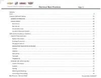 Electrical Best Practices Page |1