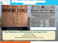 Examining the Behavior of Hurricanes in New England